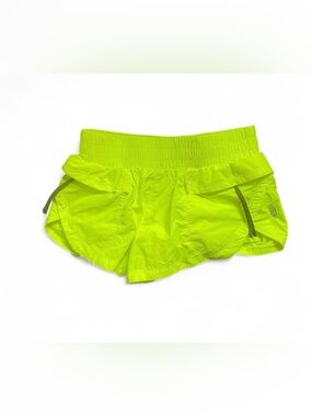 FP Movement Free People highlighter yellow shorts built in brief liner S NWOT